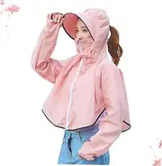 [SUPVOX] Quick-Dry Clothes Scarves Quick- Dry Clothes Womens Shawl Sun Cloak Sun Gaiter Sun Tops Womens Scarfs Coveralls Scarfs for Women Neck Scarf Sun Cream Sun Screen Cloak Pink