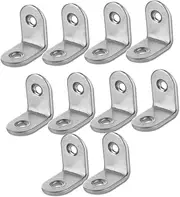 ULTECHNOVO 25mm Metal Angle Brackets 10pcs 90 Degree Right Angle Brackets 2mm Thick for Furniture 20pcs Screws Included