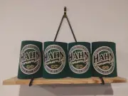 4 Hahn Premium Light Australia's Premium Lager Beer Can Stubby Coolers Holders