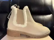 Steve Madden Leopold Suede Chelsea Booties Tan Size 10
