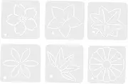 Veemoon 6pcs Flower Shape Quilting Templates Durable and Flexible DIY Patchwork Accessory for Embroidery and Sewing Crafts Easy to Clean and Reusable Stencils for Creative Designs
