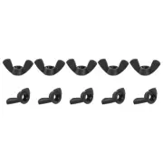 M6x1mm(DxP) Butterfly Wing Nuts 25Pack Nylon Butterfly Wing-Nut Black