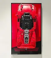 ICUANUTY Display Wall Mount for Lego Technic Ferrari Daytona SP3 42143, Unique Decorative Metal Frame Display Board for Lego Car Wall Mount - Ideal Gifts for Lego Lovers,Size:75x45 cm(No Model)