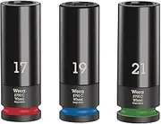 Wera 5004595001 Wheel Impactor C Set 1 Zyklop Bit Socket 3 Piece Set with 1/2-Inch Drive