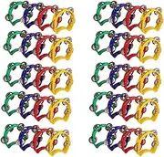Binxind 40Pcs Plastic Tambourine Musical Instruments, Mini Handheld Tambourines,Percussion Rhythm Party Musical Instruments