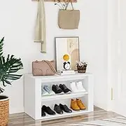 Shoe Rack White 75x35x45 cm Engineered Wood Shoe Storage