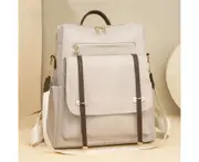 Nylon Women Backpacks Casual Travel Rucksack-White