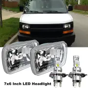 Pair 7x6 5x7 inch LED Headlight Hi/Lo A+ For Chevy Express Cargo Van 1500 2500 (for: Chevrolet)