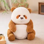 Cute Panda Plushies Collectible for Kids Plush Pillows for Kids Brown 12inch