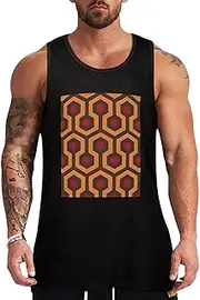 [NQHJT] Men Tank Tops Shining Overlook Sleeveless T Shirts for Men's Fitness Quick Dry Gym Tank Top for Men