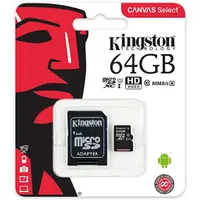 在飛比找蝦皮購物優惠-金士頓帆布 64GB MicroSD Class10 UHS