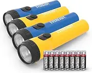 Eveready LED Torch, Extremely Bright for Camping, Outdoor and Gift, Battery Included, Pack of 4
