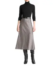 Vince Plaid Skirt