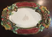 Fitz & Floyd Christmas "HOLIDAY SOLSTICE" 18" Serving Platter