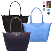 在飛比找momo購物網優惠-【LONGCHAMP】LE PLIAGE GREEN系列刺繡