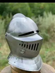 Close Armor Helmet Medieval Warrior 18 Gage Steel Knight Helmet
