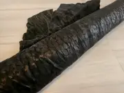 2-3os BLACK REPTILE SHEEPSKIN-GOATSKIN LEATHER FULL HIDE SHEET/PANEL FULL GRAIN