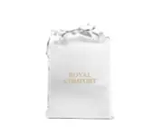 Royal Comfort Satin Sheet Set 4 Piece Fitted Flat Sheet Pillowcases - White