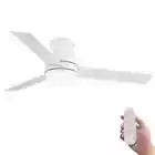 YUHAO Amici 48 in. Indoor White Low Profile Standard Ceiling Fan
