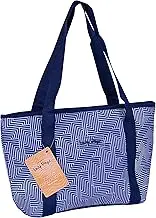Jumbo Tote Lunch Bag Fun Cooler Picnic Beach Handbag Ice Reusable Durable Leakproof Work School Outdoor Food Carrier Storage Beach Picnic (Blue)