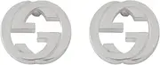 [Gucci] 356289-J8400-8106 Interlocking G Stud Earrings, Silver