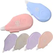 TEMPNAP 6 Pack Correction Tape Rollers Adhesive Glue Sticky Rollers Correction Tape Office School Supplies Random Colors