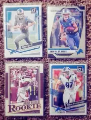 4 Card Prizm Lions Team Lot- 2024 - Amon Ra, Jared Goff, Rookie Williams