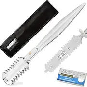 Double Sided Hair Razor Comb for Cutting and Thinning, Double-Edge Hairdressing Styling Comb, Manual Razor Tool for Barbers, Professional Hair Razor for Styling, Trimming, and Shaping