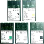 50PCS GROZ-BECKERT INDUSTRIAL SEWING MACHINE BALLPOINT NEEDLES Sewing Machine Needles DB1 Dbx1 1738 16X231 (70/10 80/12 90/14 100/16 110/18),5 size,10 per size