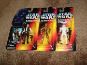 Star Wars 1995-97 POTF "Han Solo,C-3PO,STORMTROOPER" RED CARDS(LOT 1 OF 3 FIGS.)