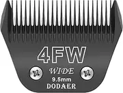 [DODAER] 4FW Wide Blades for Dog Grooming,Compatible with Andis,Oster A5,Wahl km10 Clippers,Cutting Length 3/8",(Black)
