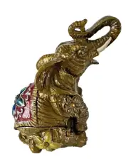 ELEPHANT Pewter and Austrian Crystals Trinket Box. New