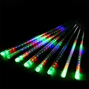 288LED Solar String Light Colourful Meteor Shower Rain Tree Flowing Lighting XMAS Party