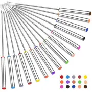 15pcs 9.6 Inch Fondue Sticks Stainless Steel Forks with Heat Resistant Handle...