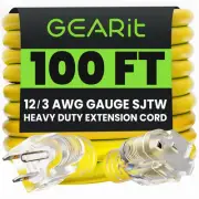 GEARit Outdoor 12 AWG Gauge 3 Prong Plug, Extension Cord, Triple Outlet Ultra...