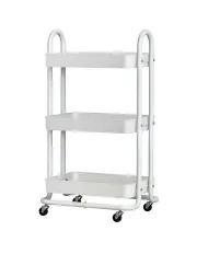 [Artiss] 3-Tiers Kitchen Storage Trolley Rack in White