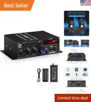 AK-380 USB SD BT.C FM AUX Audio Power Amplifier 400W+400W 2.0 CH Hifi Stereo ...