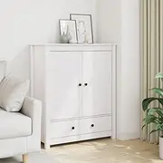 Wooden Buffet Sideboard, Storage Cabinet with 2 Doors and 1 Drawer, Highboard Side Cabinet Display Cabinet Entry Console Table for Living Room Dining Room Office Hallway 83 x 41,5 x 100 cm