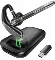 Bluetooth Headset V5.3, Wireless Earpiece with 1000mAh Charging Case, 96H Talk