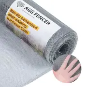 AggFencer 16in x 10ft Hardware Cloth 1/8inch 27Ga Hot Dipped Galvanized After...