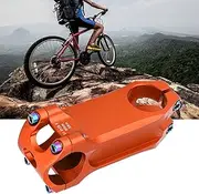 80mm 0 Degree Bike Handlebar Stem Riser, 7075 Aluminium Alloy High Strength Handlebar Stem (Orange)