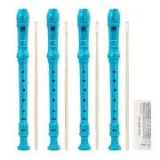 4 Pack Recorder Instrument for Kids 8Hole Plastic Soprano Recorders for Beginner