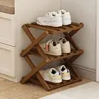Shoe Storage Solution Space-saving Cabinet Wooden Organizer with Folding Design