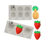Strawberry Pineapple Silicone Fondant Molds for Cupcake Topper-Chocolate Candy