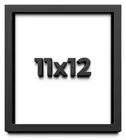 11x12 Shadow Box Frame Black | 2 Inches Deep Real Wood Contemporary Shadowbox Di