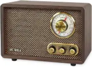 Victrola Retro Wood Bluetooth Radio with Built-In Speakers, Elegant & Vintage De