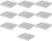 Unxuey 60mm x 60mm x 10mm Aluminum Module Heatsinks Aluminum Profile Heat Sink Cooler Cooling Fin for Power Amplifier Transistor (Pack of 10)
