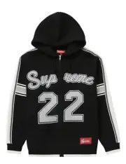 Supreme Script Arc Zip up Hoodie Sweater Black size L