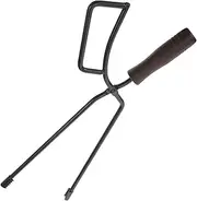 TOYANDONA Wild Camping Fire Pit Tongs Heavy Duty Tool for BBQ Grilling Outdoor Cooking Firewood Log Grabber with Comfortable Handle