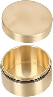Round Brass Medicine Box Copper Jewelry Storage Container Earring Holder Elegant Sealed Keepsake Box Versatile Use for Jewelry Medicine and Travel